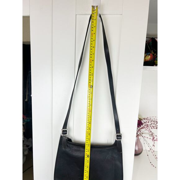 Vintage Coach Legacy Slim Hippie Leather Flap Saddle Crossbody Bag 9134 Black - Picture 8 of 16